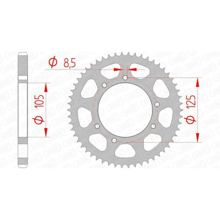 Kit cadena AFAM 428R1 11/62-134 - corona standard