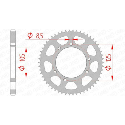 Kit cadena AFAM 428R1 11/60-140 - corona standard