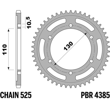 Kit cadena EK/PBR 525SRX2 16/43-114 - corona estándar