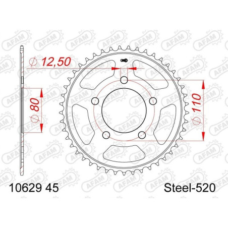 Kit de cadena AFAM 520XMR3 16/45-126 - corona standard