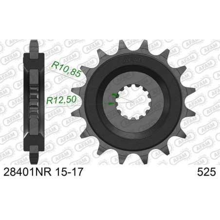 Kit de cadena AFAM 525XSR2 16/50-122 - corona standard