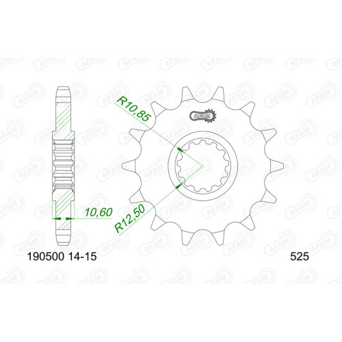 Kit de cadena AFAM 520XMR3 14/44-112- corona standard