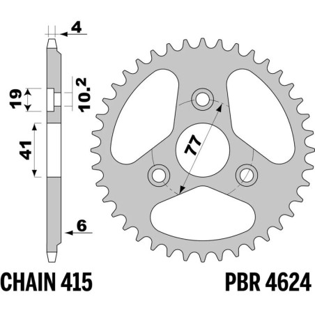 Kit de cadena AFAM 520 XMR3 - 15/48-114 - Corona de acero