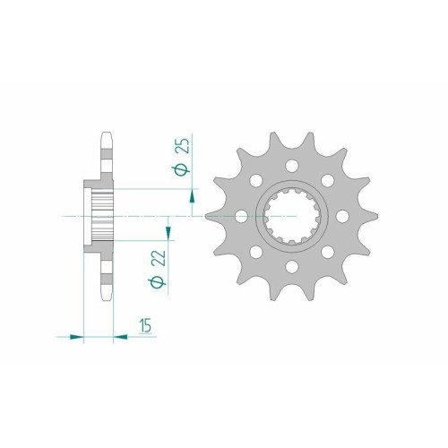 Kit de cadena AFAM 520 XSR - 15/43-110 - Corona de aluminio