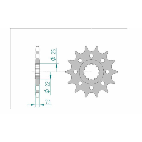 Kit de cadena AFAM 520 XSR - 15/43-112 - Corona de aluminio