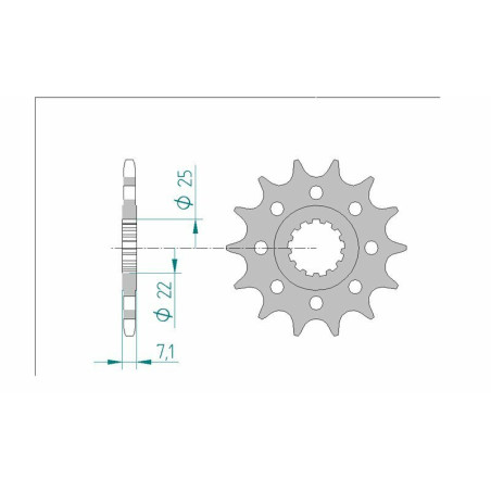 Kit de cadena AFAM 520 XSR - 15/43-112 - Corona de aluminio