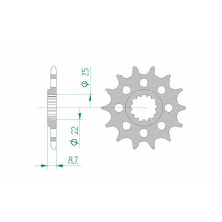 Kit de cadena AFAM 520 XHR2 - 15/43-112 - Corona de aluminio 2