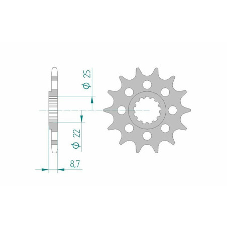 Kit de cadena AFAM 520 XHR2 - 15/43-112 - Corona de aluminio