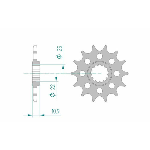 Kit de cadena AFAM 520 XSR - 16/48-116 - Corona de aluminio