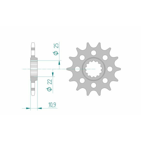 Kit de cadena AFAM 520 XSR - 16/48-116 - Corona de aluminio