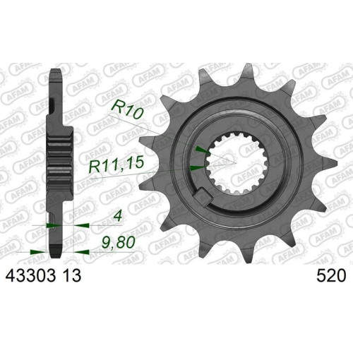 Kit de cadena EK/PBR 520 SRX2 - 13/49-112 - Corona de acero