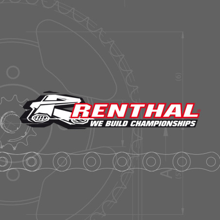 Kit de cadena RENTHAL 520R1 13/49-116 - Corona de aluminio autolimpiante