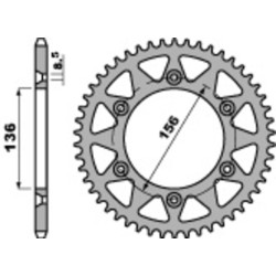 Kit de cadena EK/PBR 520SRX2 13/49-114 - corona ultraligera anodizado duro 2
