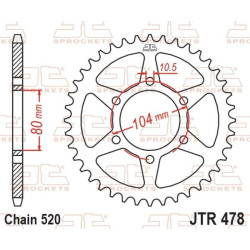 Kit de cadena EK/JT 520 MVXZ2 - 15/46-114 - Corona acero standard 2