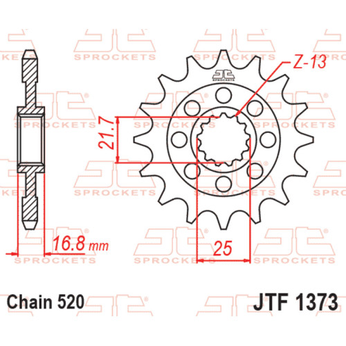 Kit de cadena EK/JT 520 SRX2 - 16/43-114 - Corona acero standard
