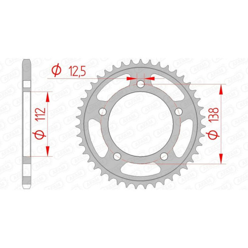 Kit cadena AFAM 520XMR3 16/43-114 - corona standard