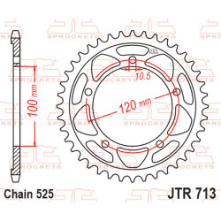 Kit de cadena EK/JT 525MVXZ2 16/40-108- corona Standard 2