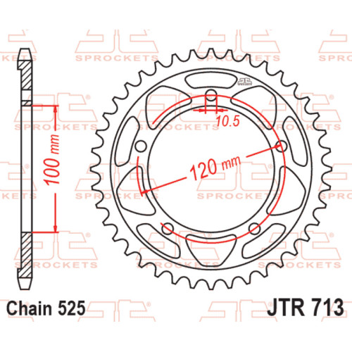 Kit de cadena EK/JT 525MVXZ2 16/40-108- corona Standard