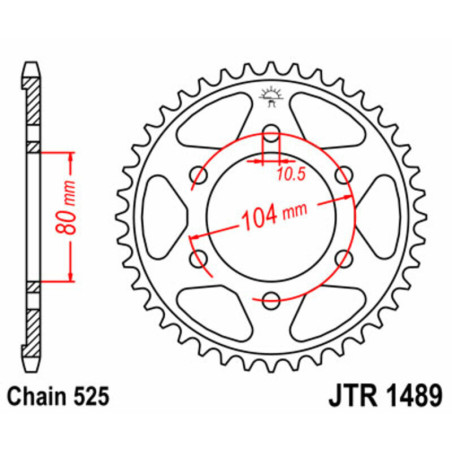 Kit de cadena EK/JT 525MVXZ2 15/42-112- corona Standard