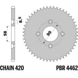 Kit cadena EK/JT 420SR 15/34-98 - corona standard 2