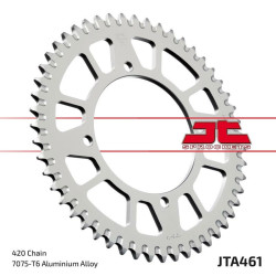 Corona JT Aluminio negro JT 461 con 51 dientes 2