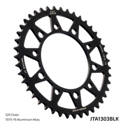Corona JT Aluminio negro JT 1303 con 46 dientes 2