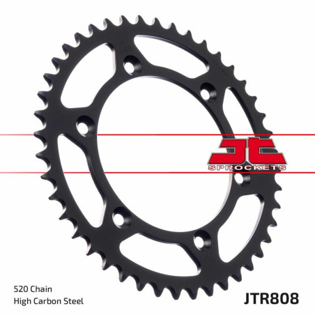 Corona JT 808 de acero con 47 dientes paso 520 autolimpiable
