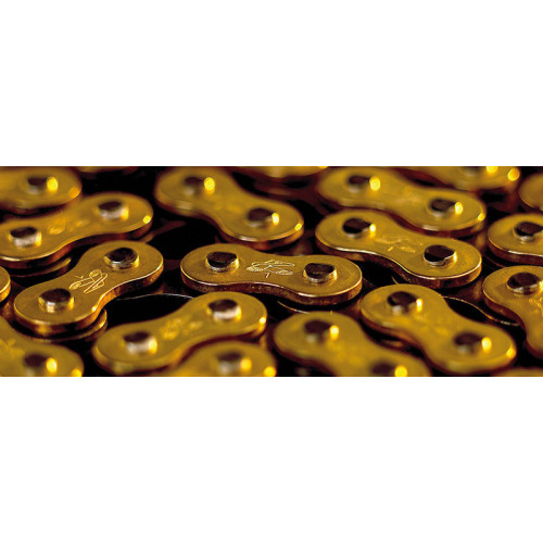 Cadena Renthal 420R1 con 120 eslabones negro/oro