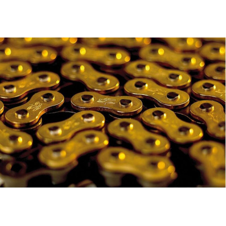 Cadena Renthal 420R1 con 130 eslabones negro/oro