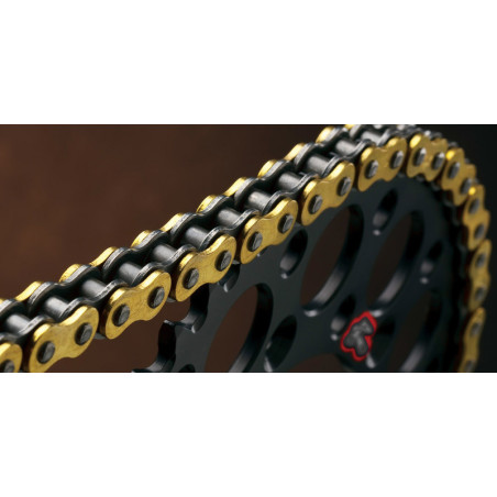 Cadena Renthal 428R1 con 122 eslabones negro/oro