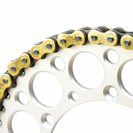 Cadena Renthal con retenes 520R3-3 con 116 eslabones negro/oro