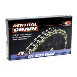 Cadena Renthal con retenes 520R3-3 con 120 eslabones negro/oro