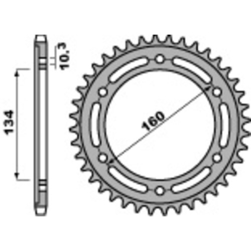 Corona PBR acero C45 estándar 4400 - 520