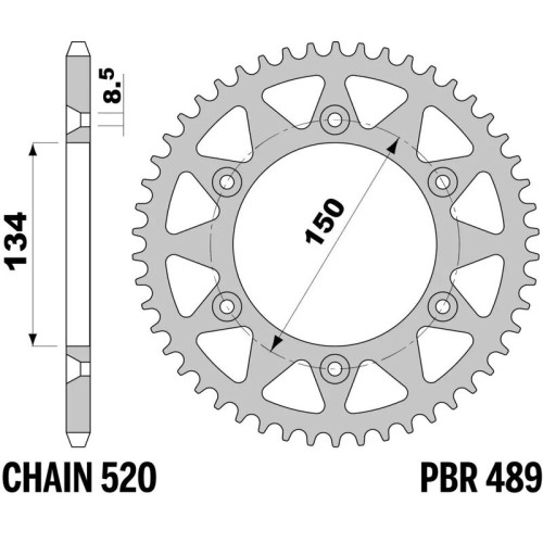 Corona PBR aluminio ultra-light 489 - 520