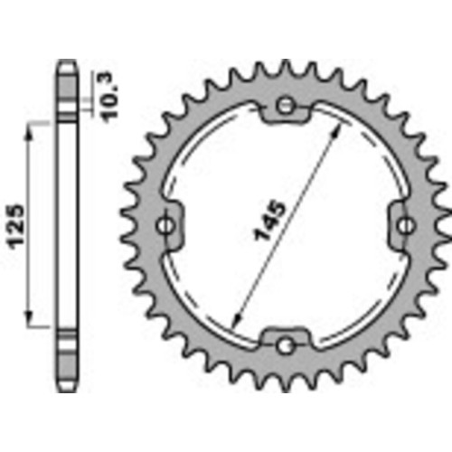 Corona PBR acero C45 estándar 4588 - 520