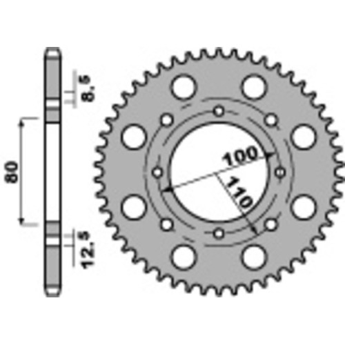 Corona PBR acero C45 estándar 819 - 520