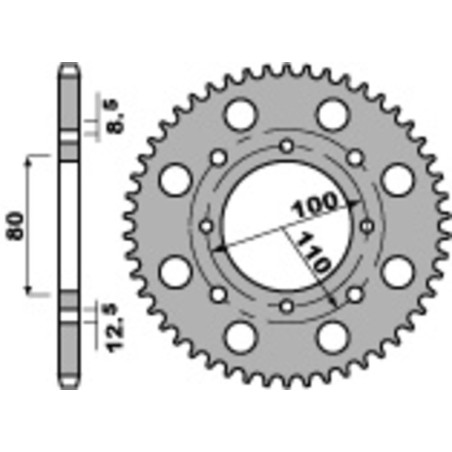Corona PBR acero C45 estándar 819 - 520