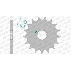 Piñón AFAM acero estándar 88900 - Paso 525