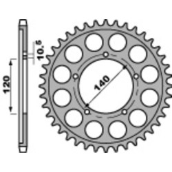 Corona PBR acero C45 estándar 4409 - 530
