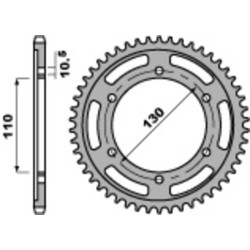 Corona PBR acero C45 estándar 241 - 530