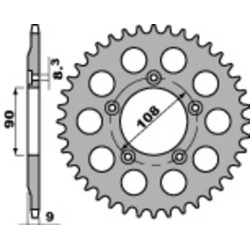 Corona PBR acero C45 estándar 1026 - 520