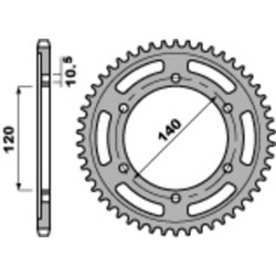Corona PBR acero C45 estándar 498 - 530