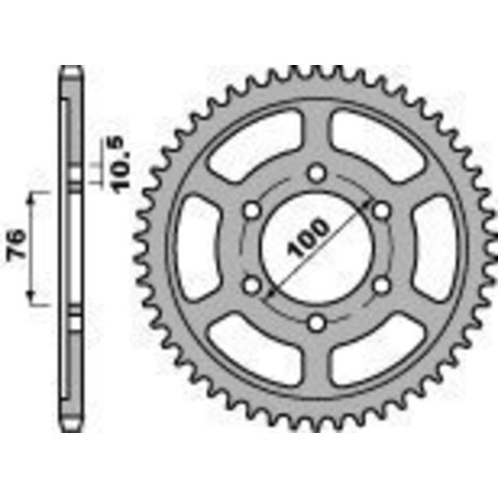 Corona PBR acero C45 estándar 825 - 530