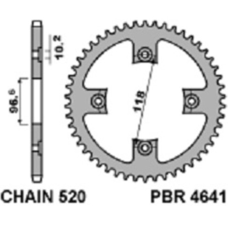 Corona PBR acero C45 estándar 4641 - 520