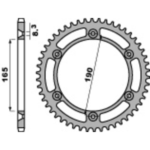Corona PBR acero C45 estándar 896 - 520