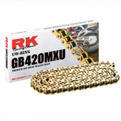 Cadena RK GB420MXU con 118 eslabones oro