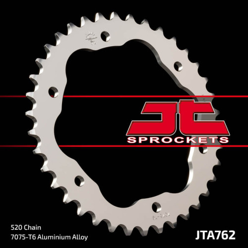 Corona JT SPROCKETS aluminio ultraligera 762 - Paso 520 - Requiere portacoronas JT SPROCKETS
