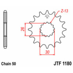 Piñón JT SPROCKETS acero estándar 1180 - Paso 525 2
