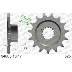 Piñón AFAM acero estándar 94605 - Paso 525