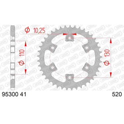 Corona AFAM acero estándar 95300 - Paso 520 2